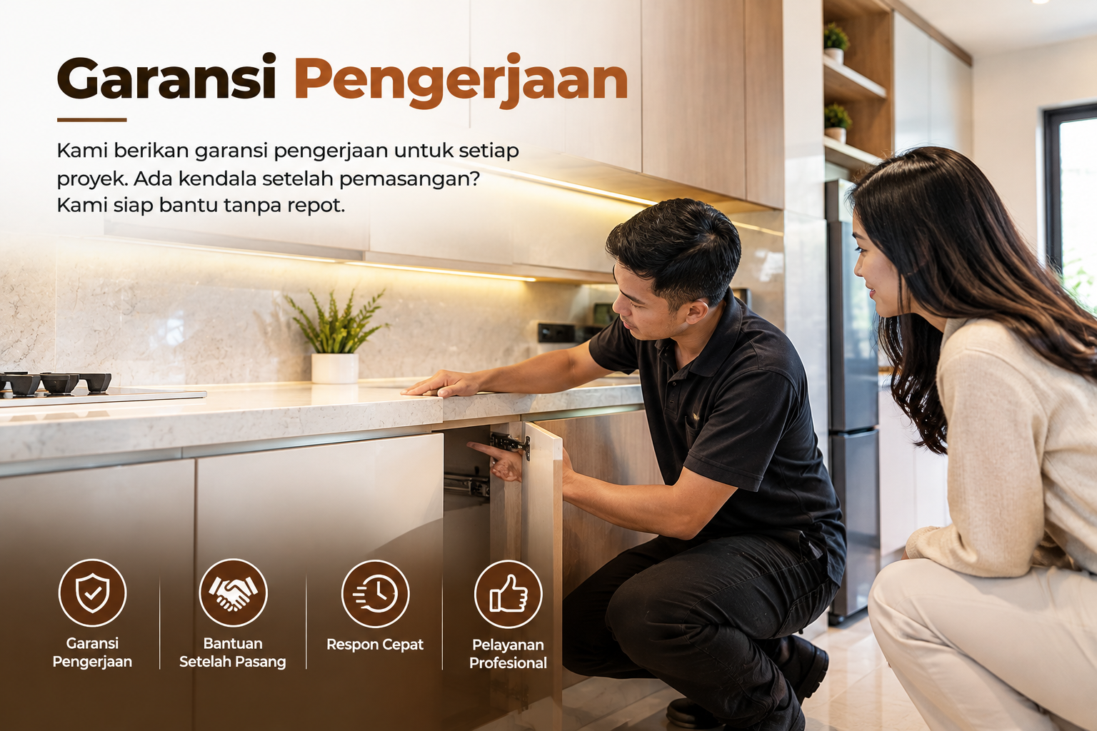 Garansi Pengerjaan — jaminan kualitas Ray Furniture & Stone