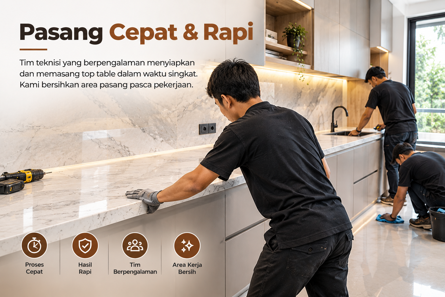 Pasang Cepat & Rapi — tim teknisi profesional